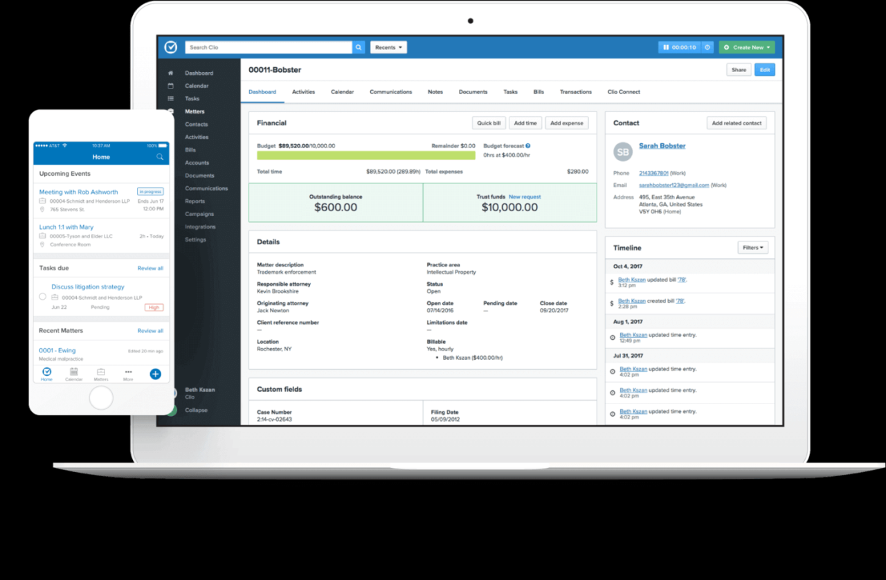 Law office computer software