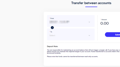 Instant fund transfer between accounts